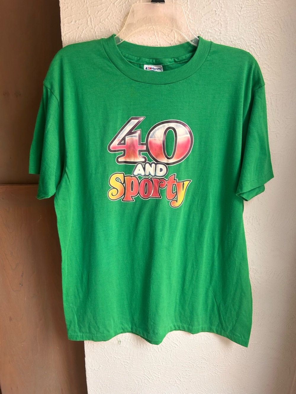 FIRM Vintage 80s single stitch 40 and Sporty Unisex t-shirt size XL